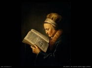 Gerrit Dou vieja mujer al leer la Biblia