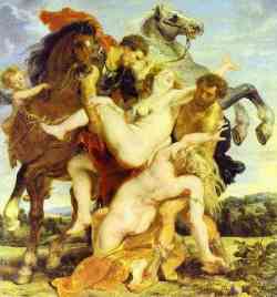 Castore e Polluce ed il ratto delle sorelle di Leukiptos -Rubens