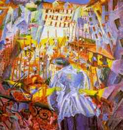 Umberto Boccioni - I rumori della strada invadono la casa - 1911