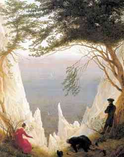 Romanticismo - Chalk Cliffs on Rà¼gen - Caspar David Friedrich 