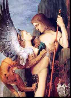 Simbolismo - Gustave Moreau  -  Edipo e la Sfinge