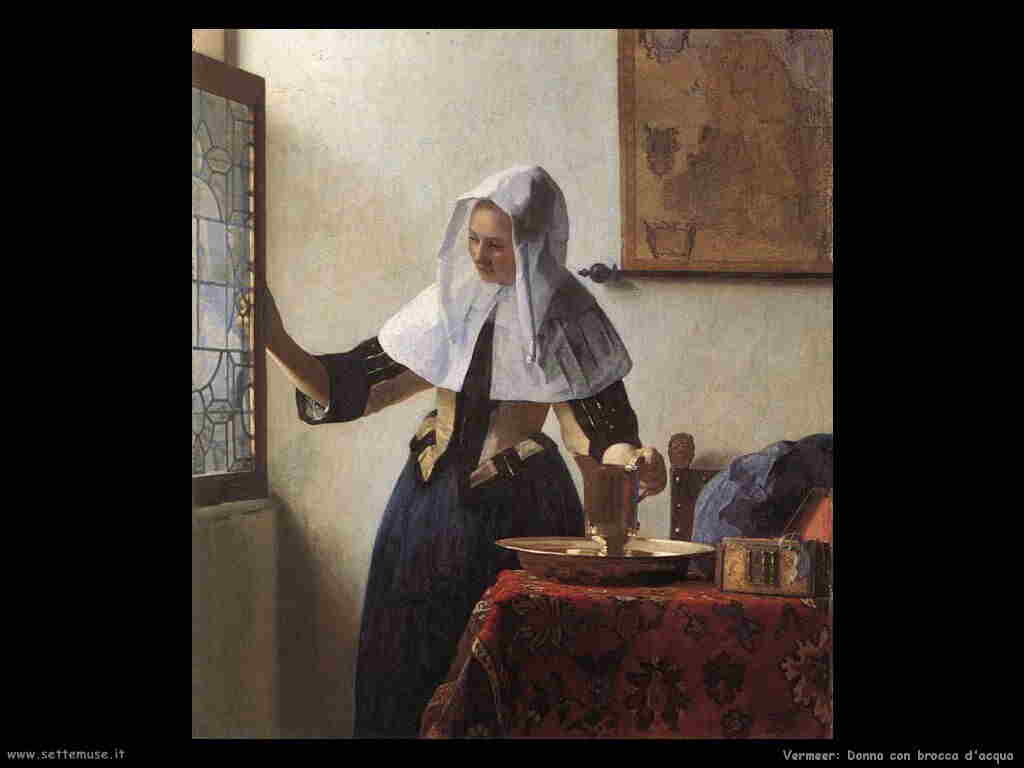 Vermeer Giovane con brocca d'acqua