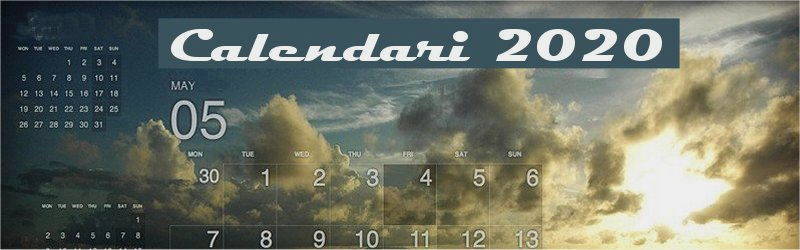 Indice calendari desktop 2020