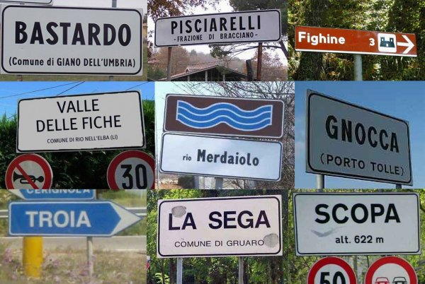 cartelli volgari nelle strade d italia