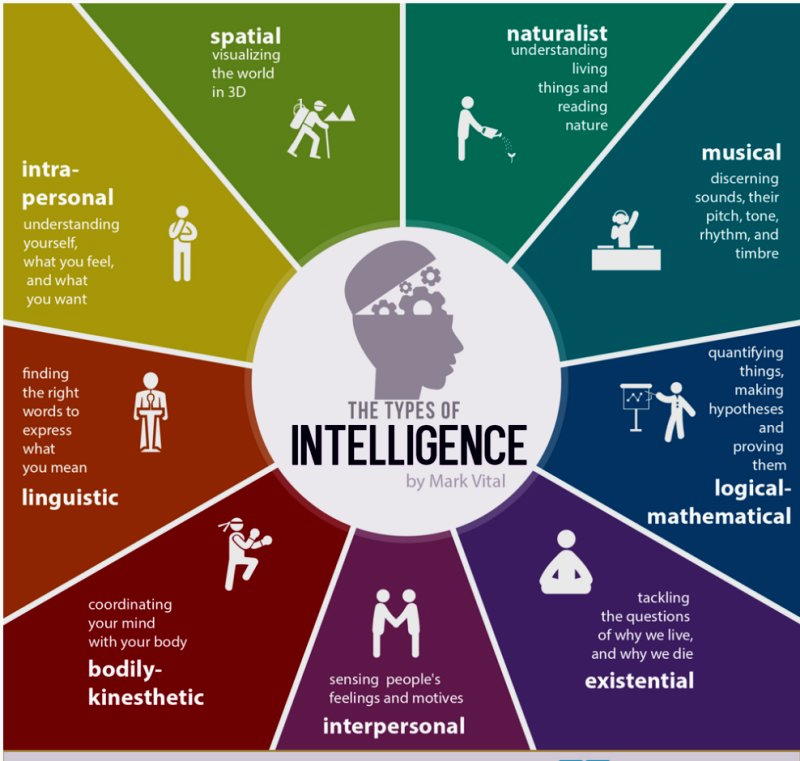 gli otto tipi di intelligenze