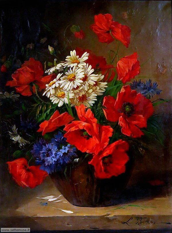 vasi di fiori Victor Léopold Berthier