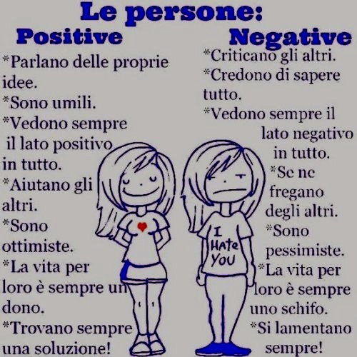 persone positive negative