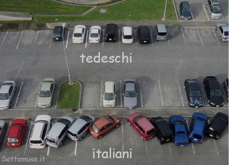 parcheggio tedesco e italiano