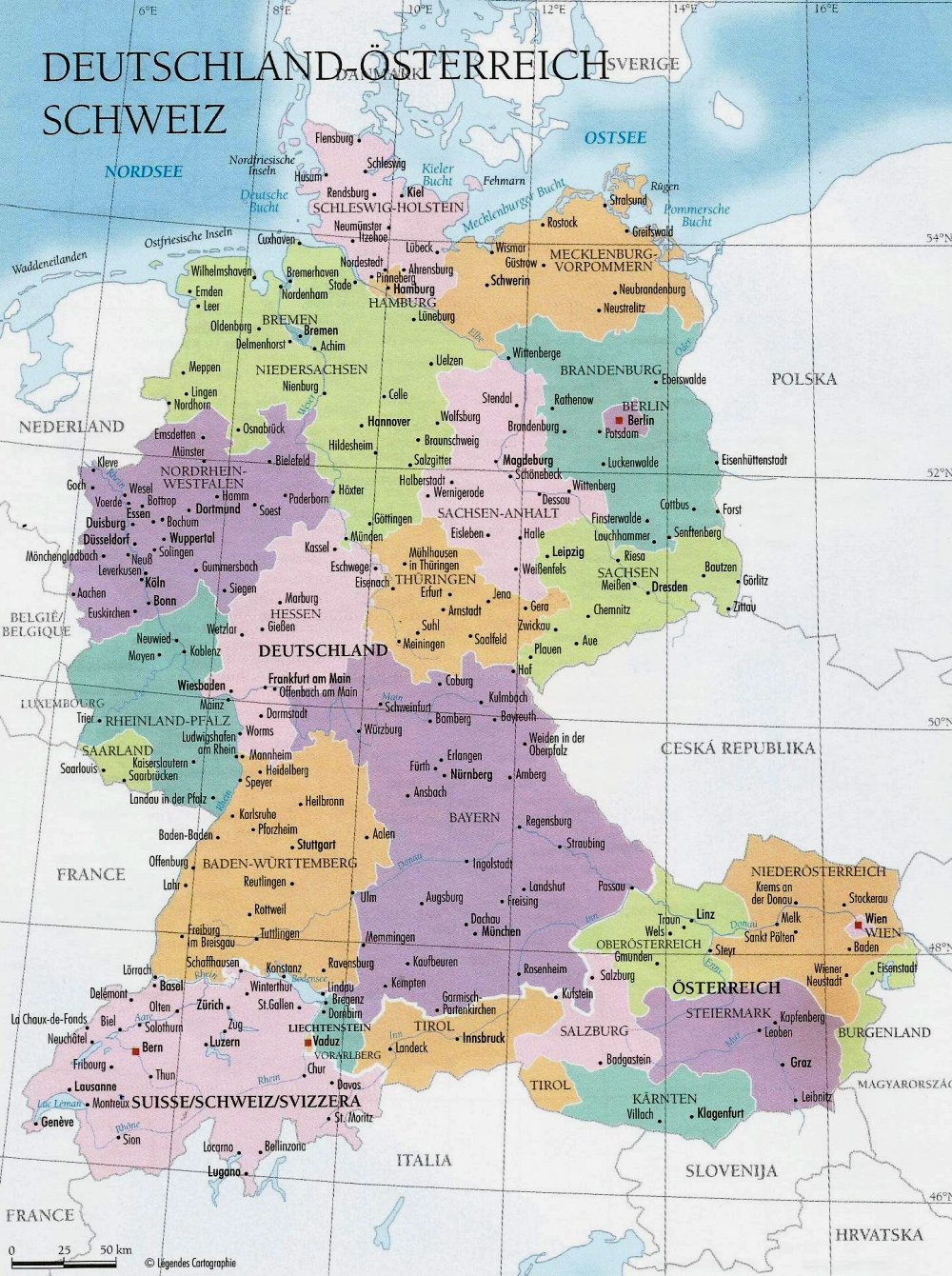 Cartina Germania