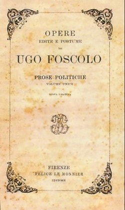 Biografia di Ugo Foscolo, Opere