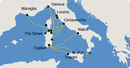 Traghetti Sardegna porti di partenza e arrivo