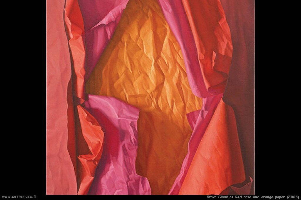 Red rose and orange paper (2008)