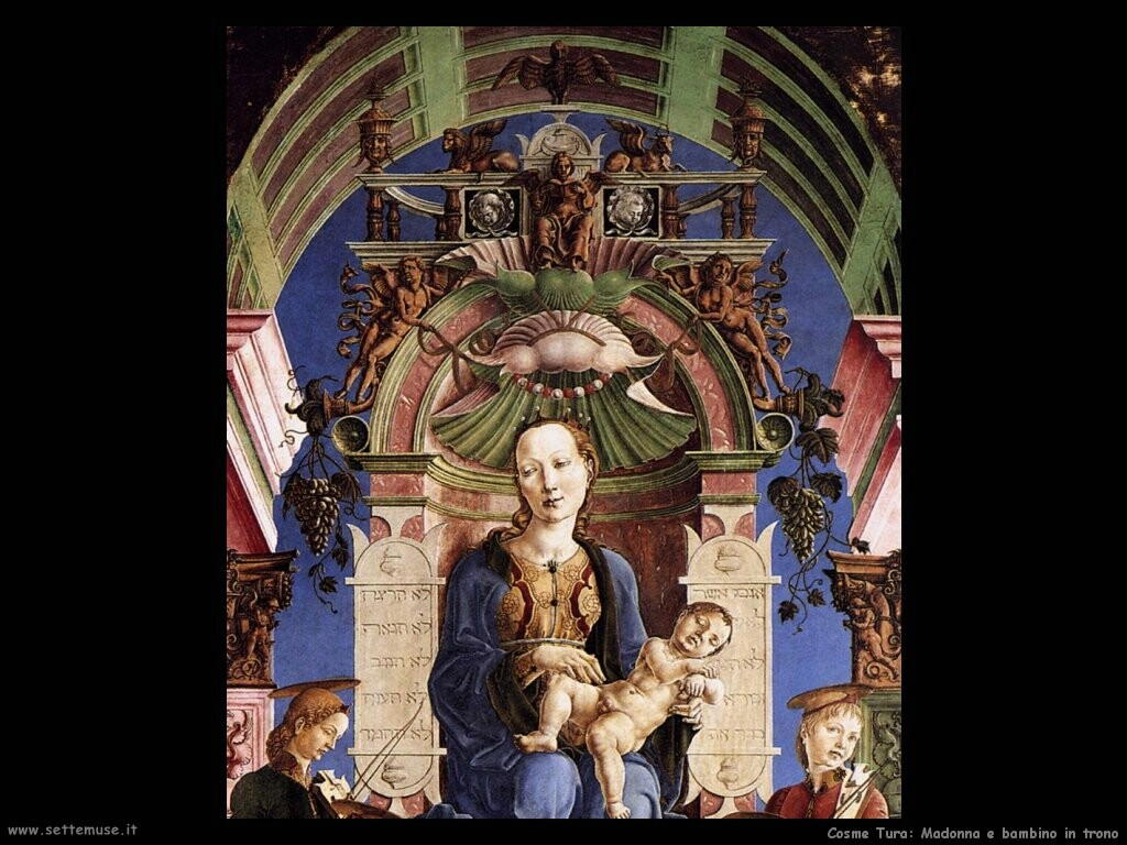 Madonna e bambino in trono