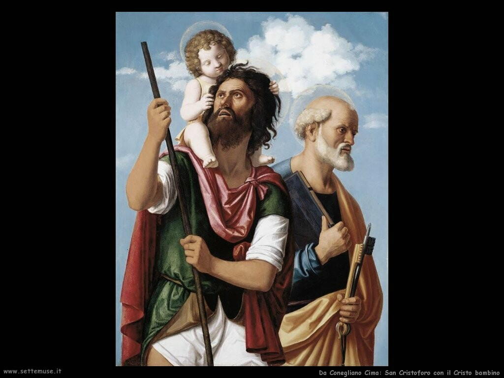 da conegliano cima San Cristoforo con l'infante Cristo
