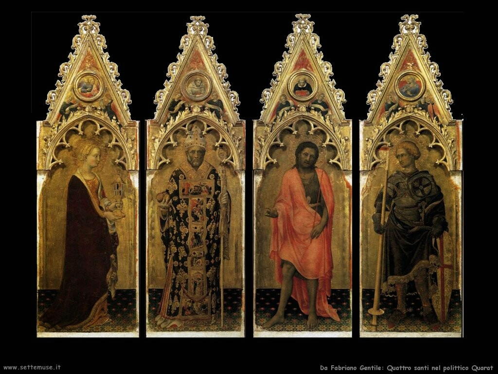 da fabriano gentile  Quattro santi del polittico Quarat