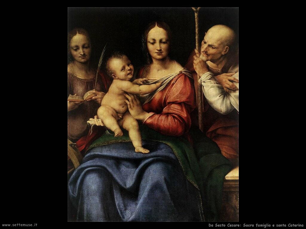 da sesto cesare Sacra famiglia con santa Caterina