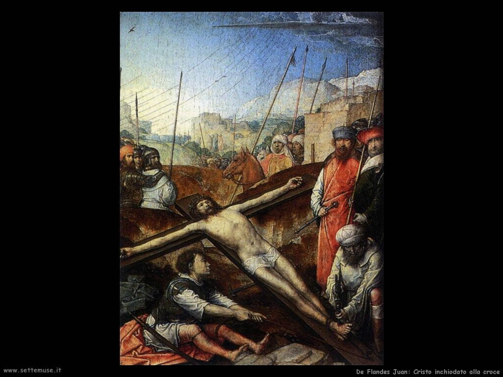 de flandes juan  Cristo inchiodato alla croce