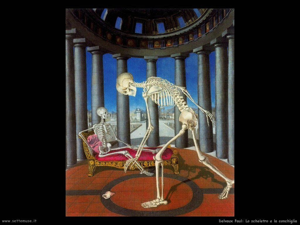 Delvaux Paul Lo scheletro e la conchiglia