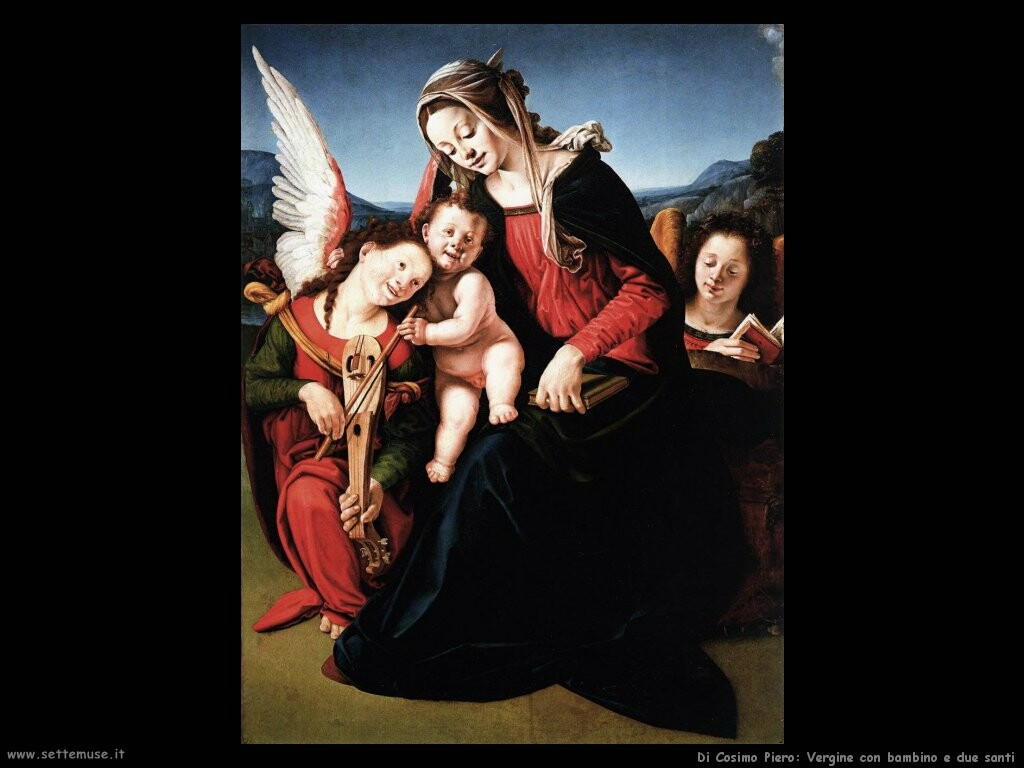 di cosimo piero Vergine con bambino e due angeli