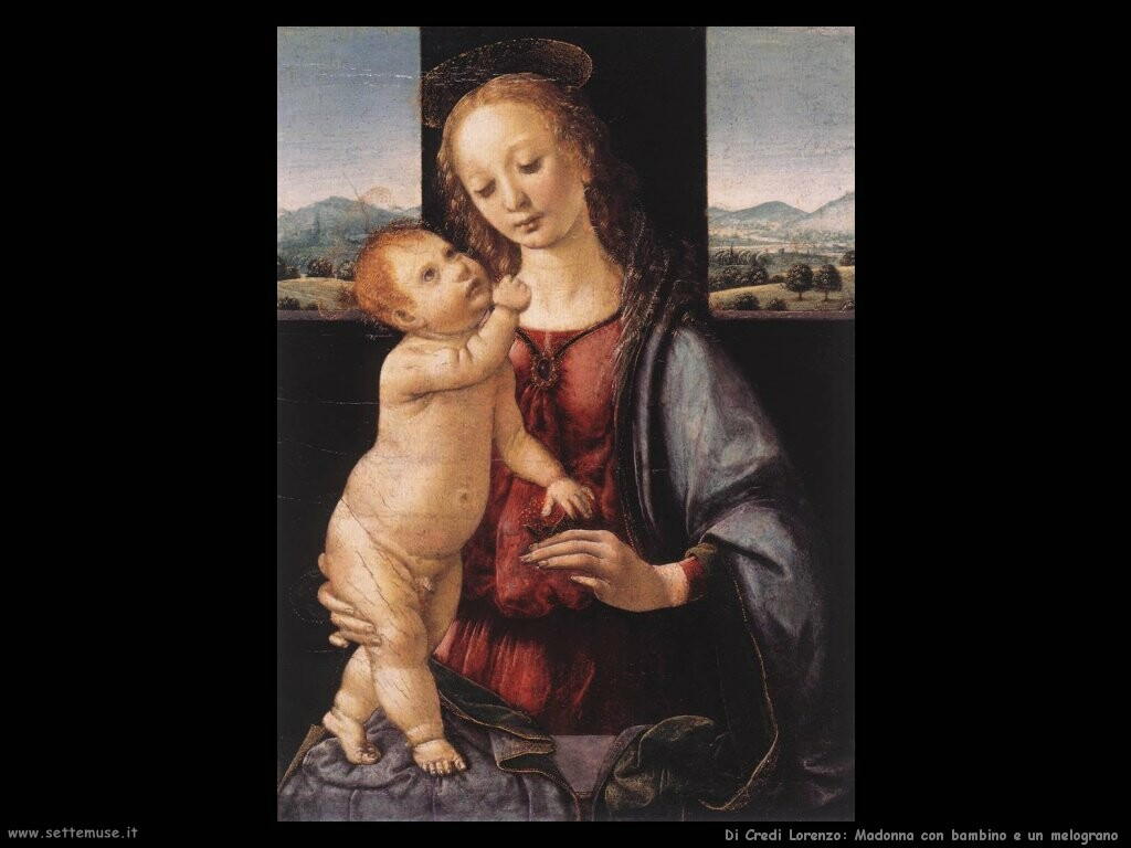 di credi lorenzo  Madonna con bambino e melograno