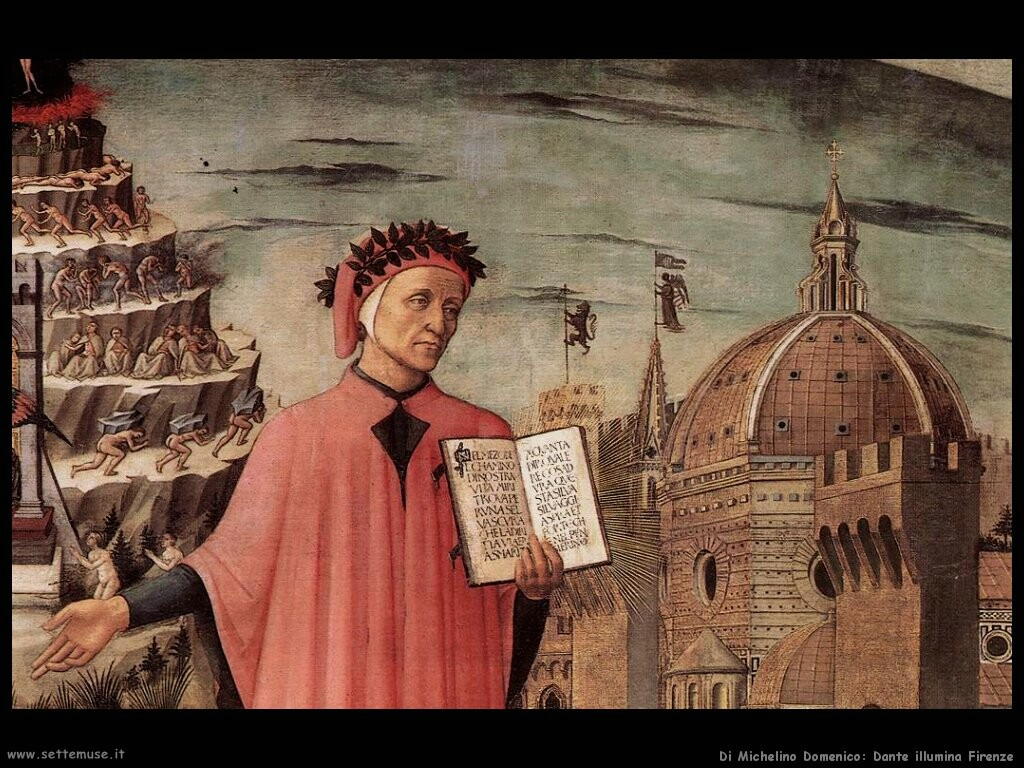 di michelino domenico Dante illumina Firenze (dett)