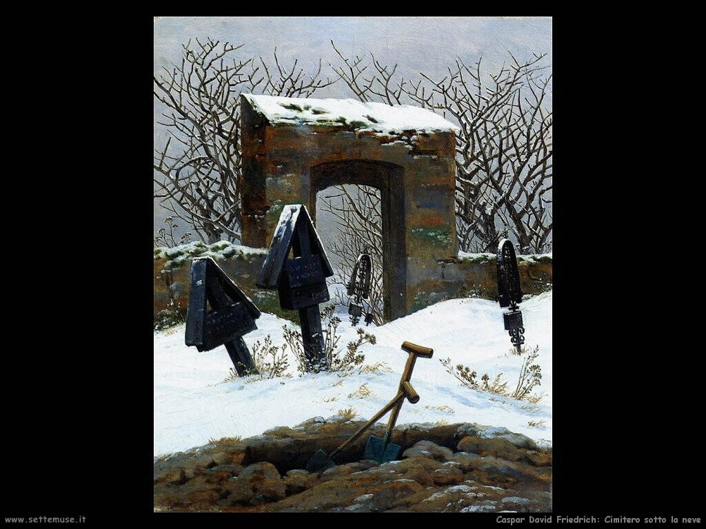 caspar david friedrich Cimitero nella neve