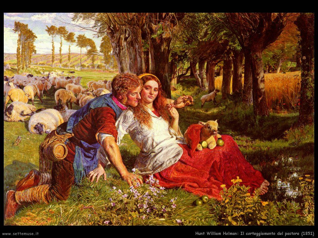 hunt_william_holman Il corteggiamento del pastore (1851)