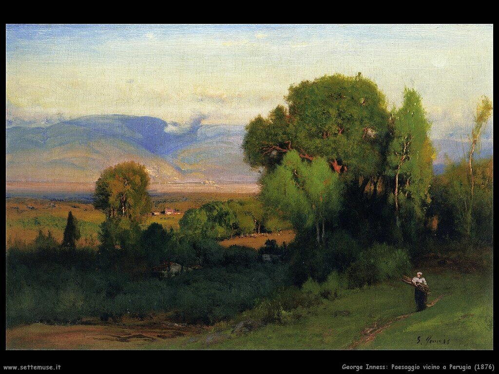 inness george Paesaggio vicino a Perugia (1876)