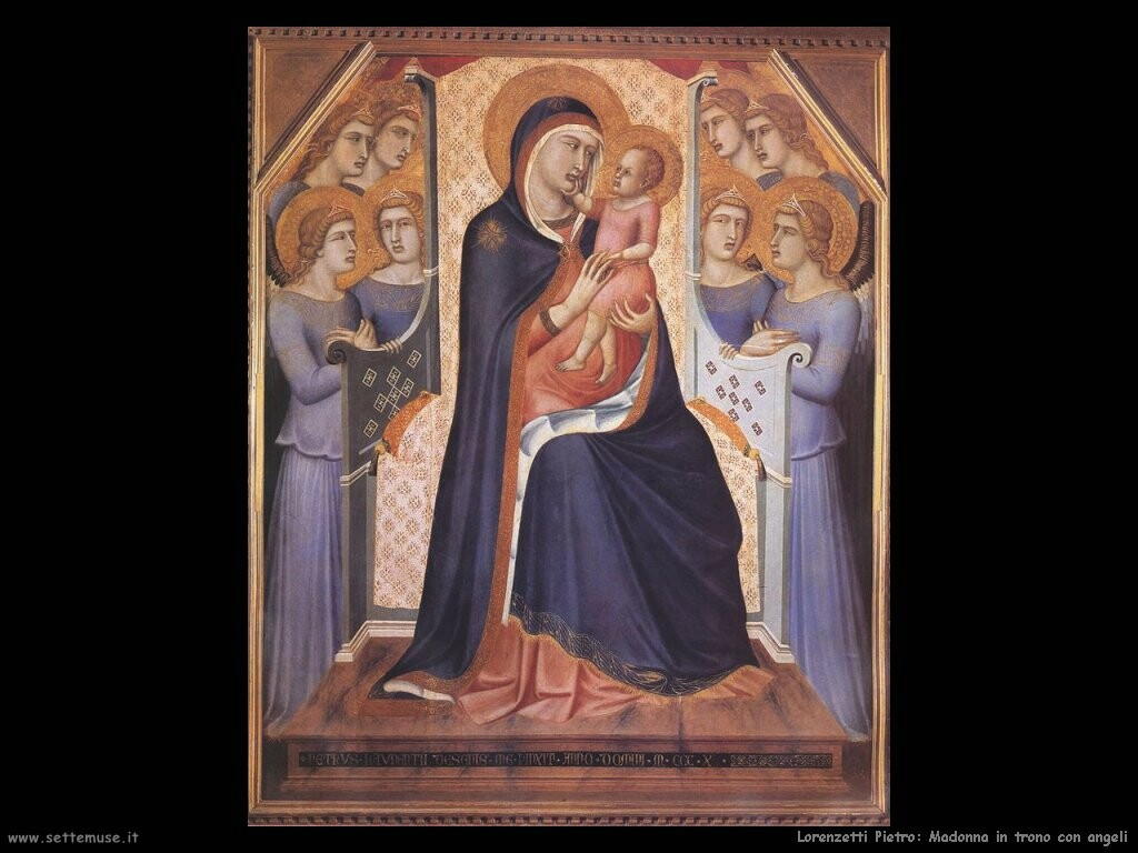 lorenzetti pietro  Madonna in trono con angeli
