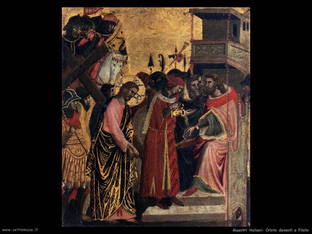 maestri sconosciuti italiani Cristo davanti a Pilato