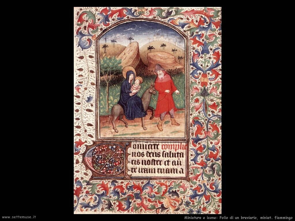 miniature fiamminghe Folio di breviario
