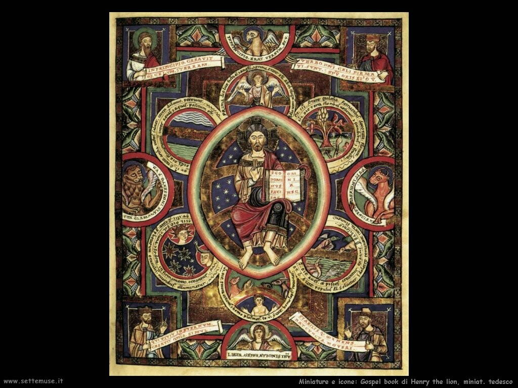 miniature tedesche Gospels di Enrico il leone