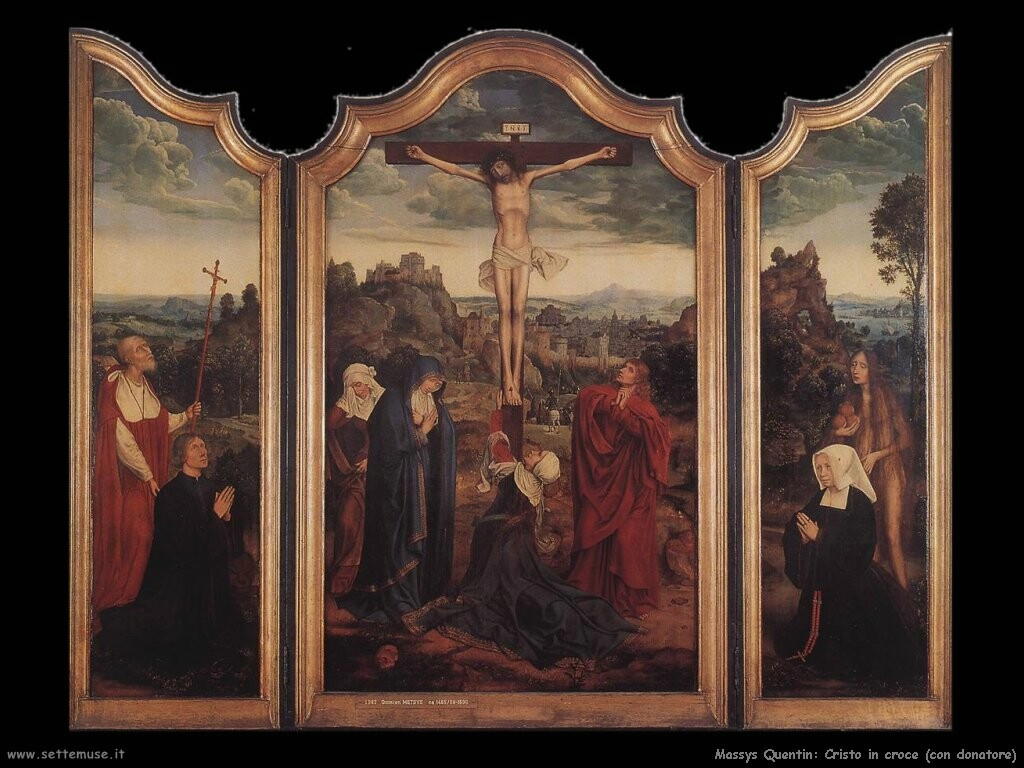 massys quentin Cristo in croce con donatori