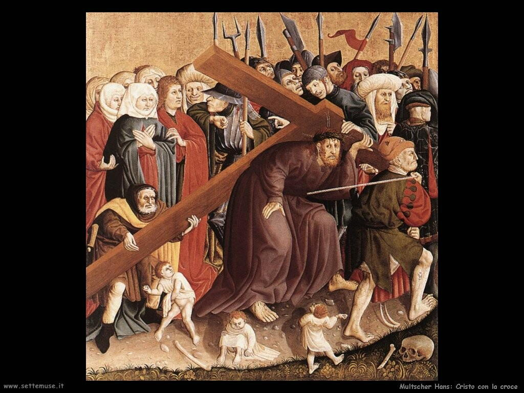 multscher hans Cristo porta la croce