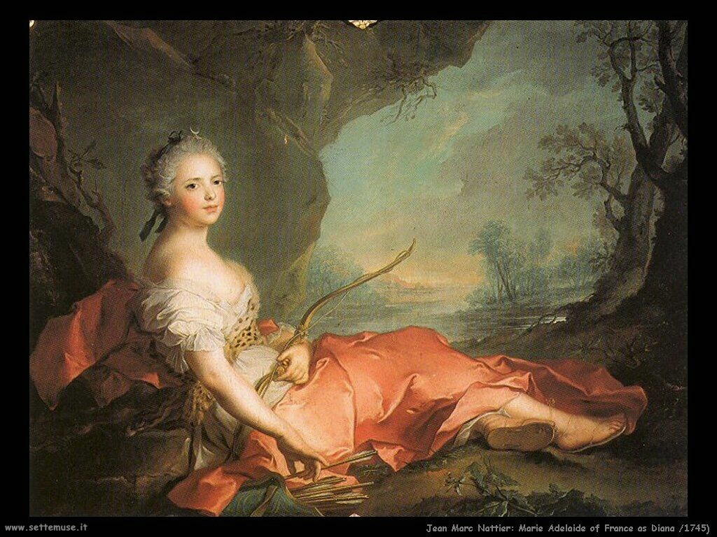 jean marc nattier Marie Adelaide di Francia vista come Diana (1745)