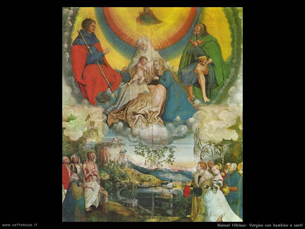 manuel niklaus Vergine e bambino con santi