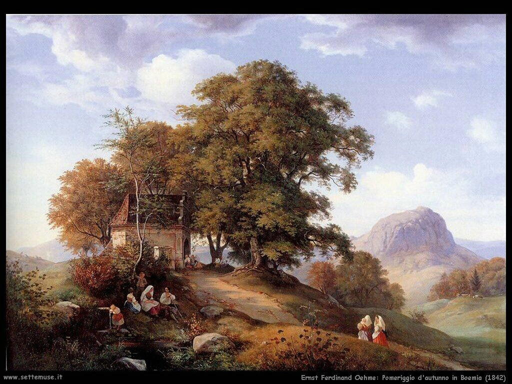 oehme ernst ferdinand Pomeriggio d'autunno in Boemia (1842)