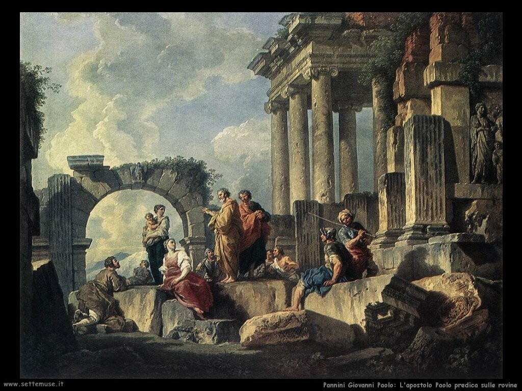 pannini giovanni paolo Apostolo Paolo predicante nelle rovine