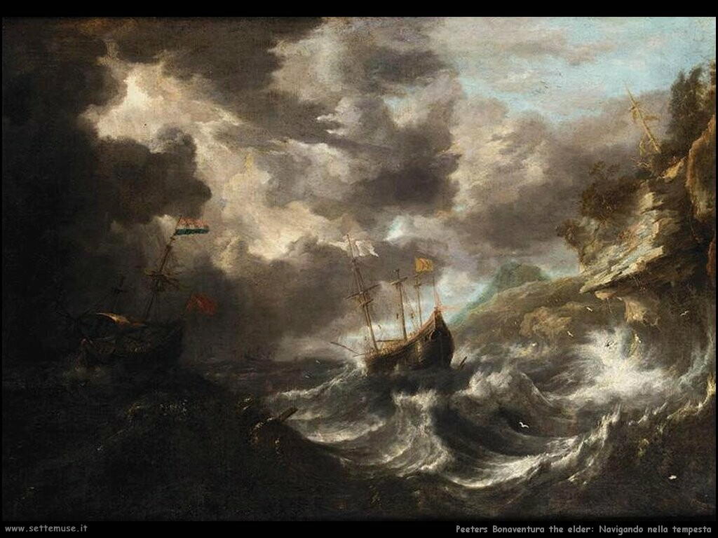 peeters bonaventura the elder  Imbarcazioni nella tempesta