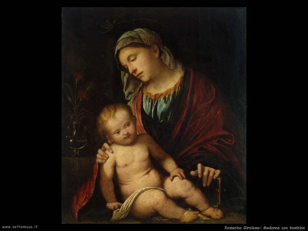 romanino girolamo Madonna con bambino