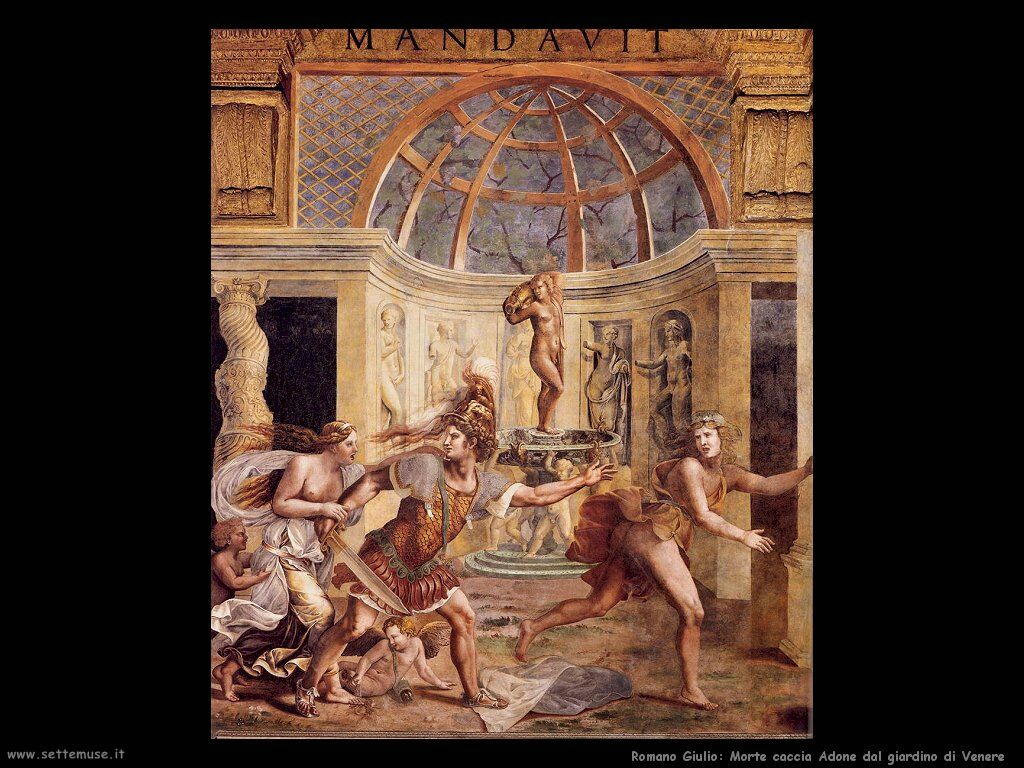 romano giulio Morte caccia Adone dal giardino di Venere