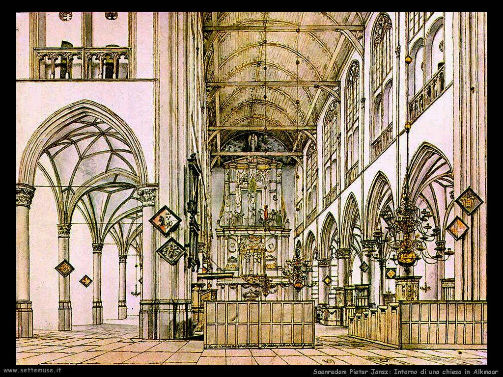 Saenredam Pieter Jansz Interno chiesa in Alkmaar