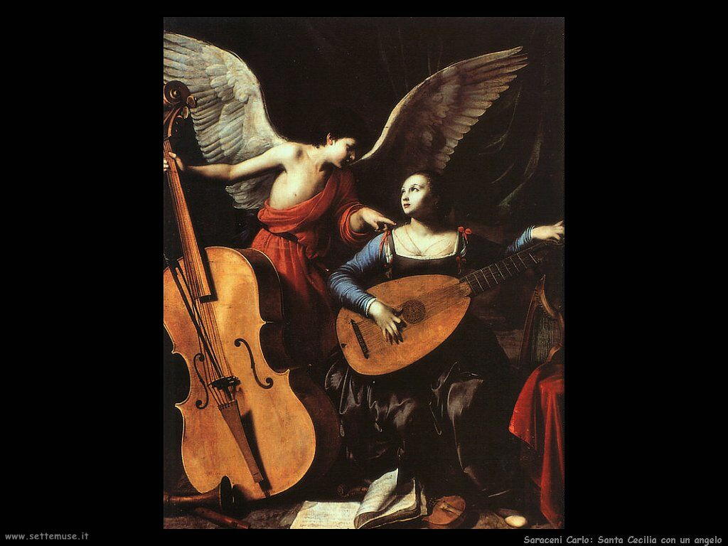 Saraceni Carlo Santa Cecilia con l'angelo