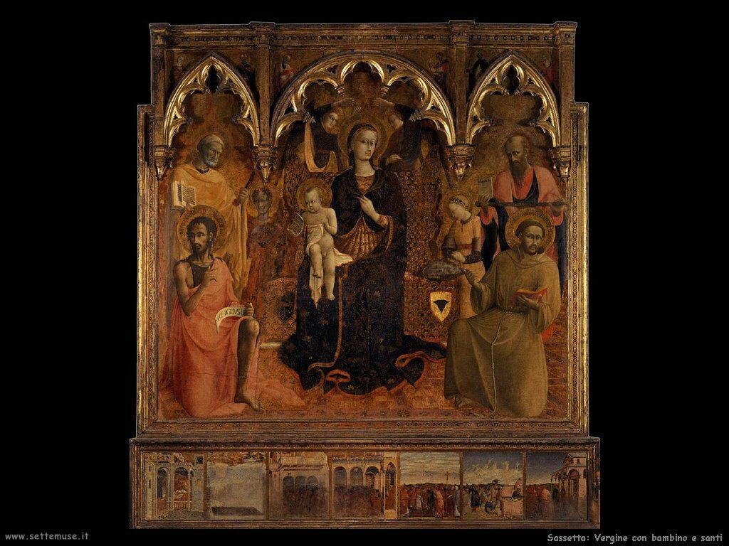 Sassetta La Vergine col Figlio e quattro santi