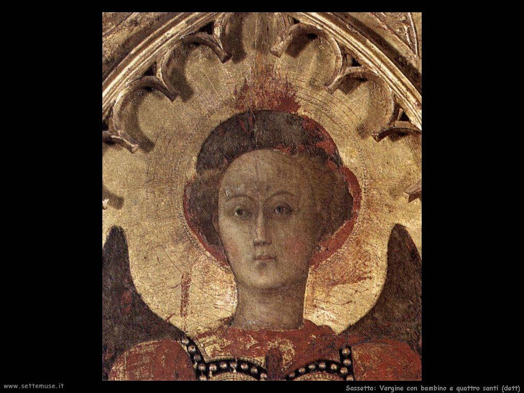 Sassetta La Vergine col Figlio e quattro santi (particolare)