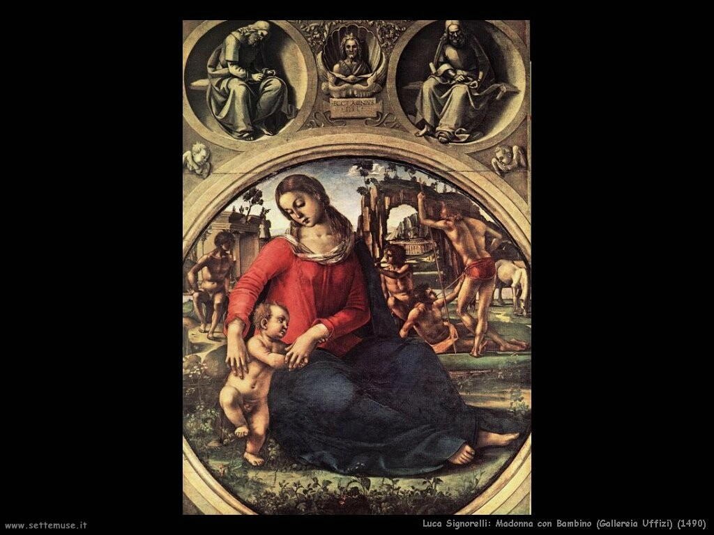 Signorelli Luca madonna bambino uffizi 1490