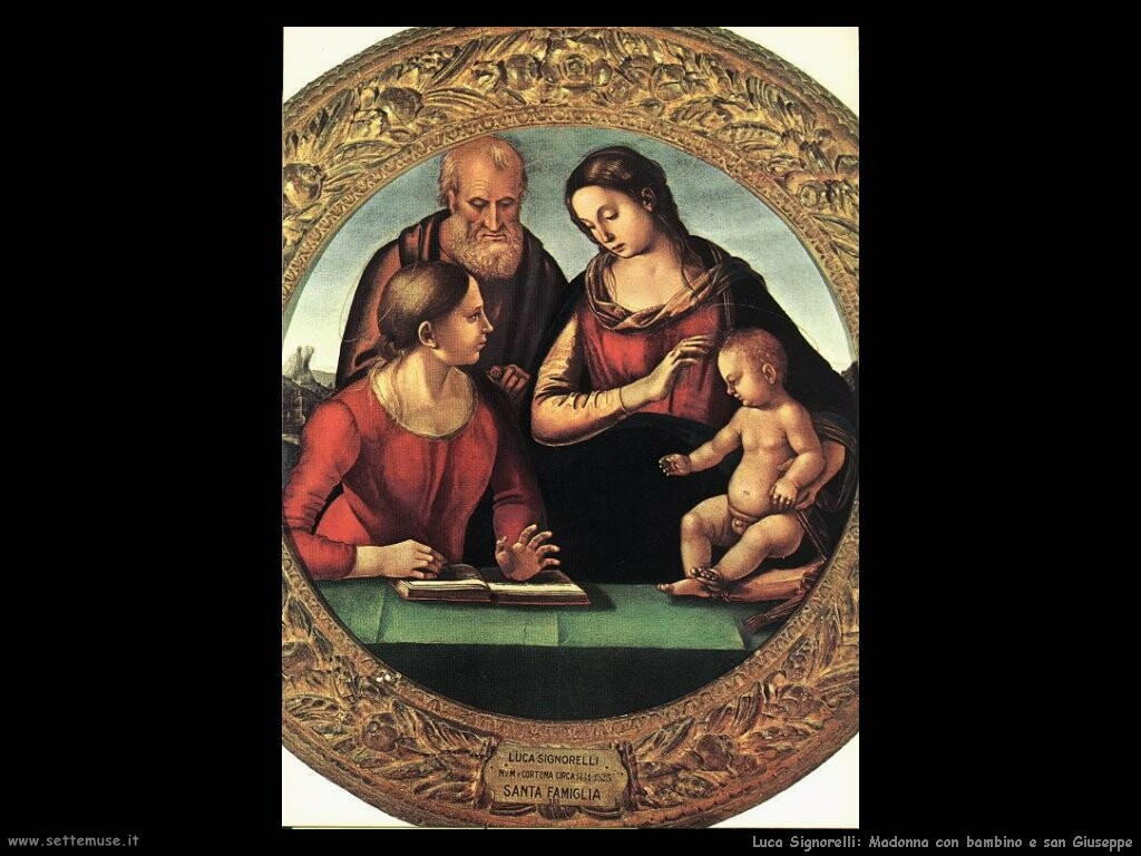 Signorelli Luca - Madonna e bambino con san Giuseppe