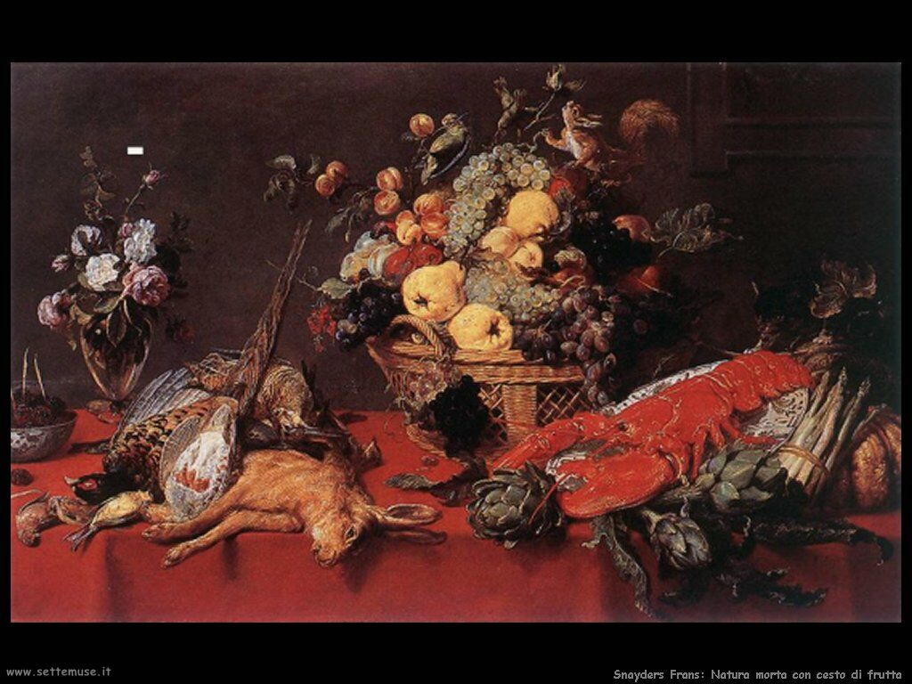 Snyders Frans Natura morta con cesto di frutta