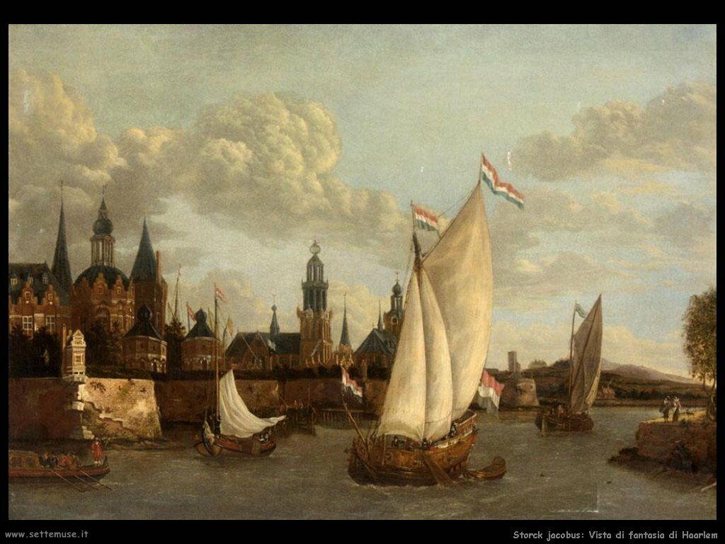 Storck Jacobus Vista di fantasia di Haarlem