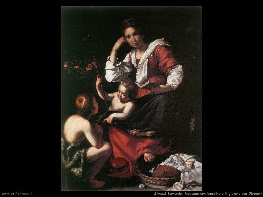 Strozzi Bernardo Madonna con Bambino e san Giovanni Battista bambino
